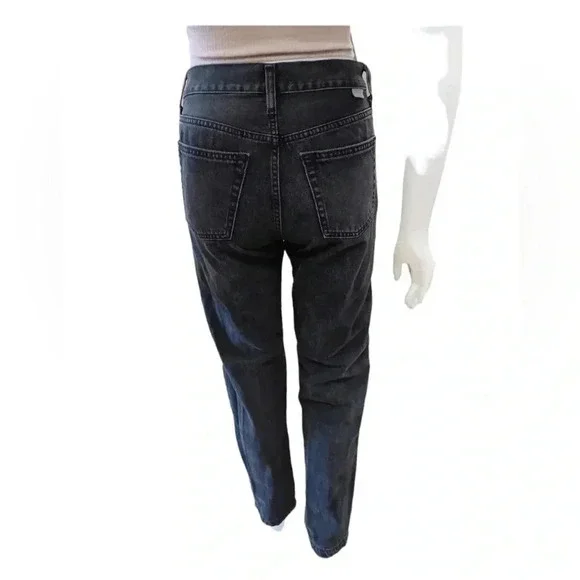 Free People Boyish MIdnight Cowboy Straight Leg Black  Jeans Size 27 - Picture 5 of 14